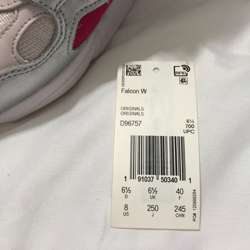 adidas Falcon Orchid Tint Silver Metallic Sneakers - Picture 4 of 14